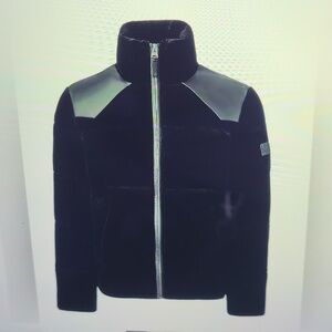 Mackage Corduroy Puffer Rocco Black 42 NWT